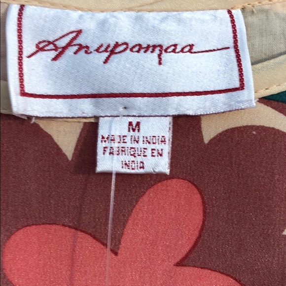 NWT Anupamaa silk maxi dress drawstring size M - Picture 4 of 6